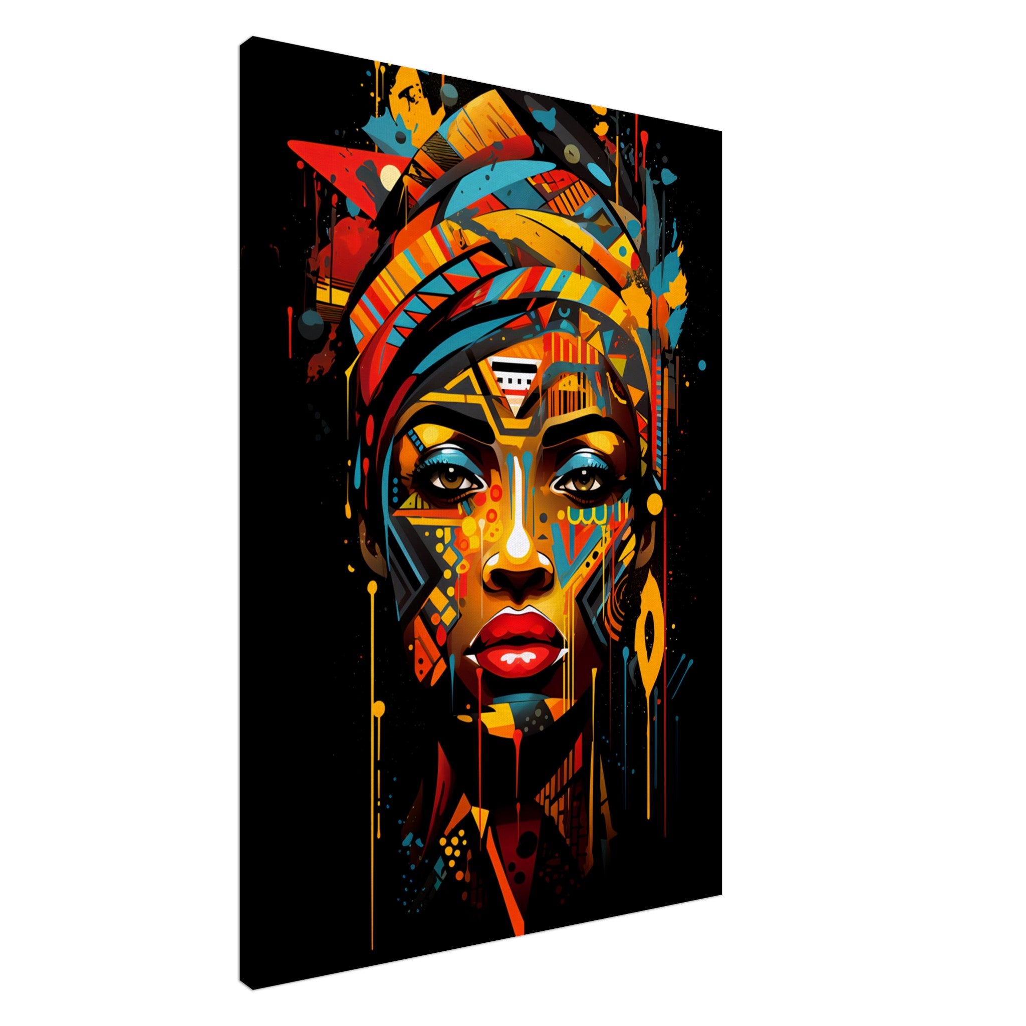 Traditional African woman painting