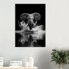 Black and White Elephant Painting